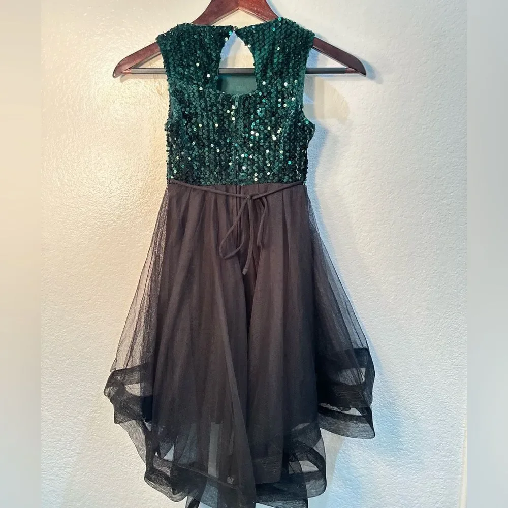 Speechless Kids Green Sequin Dress